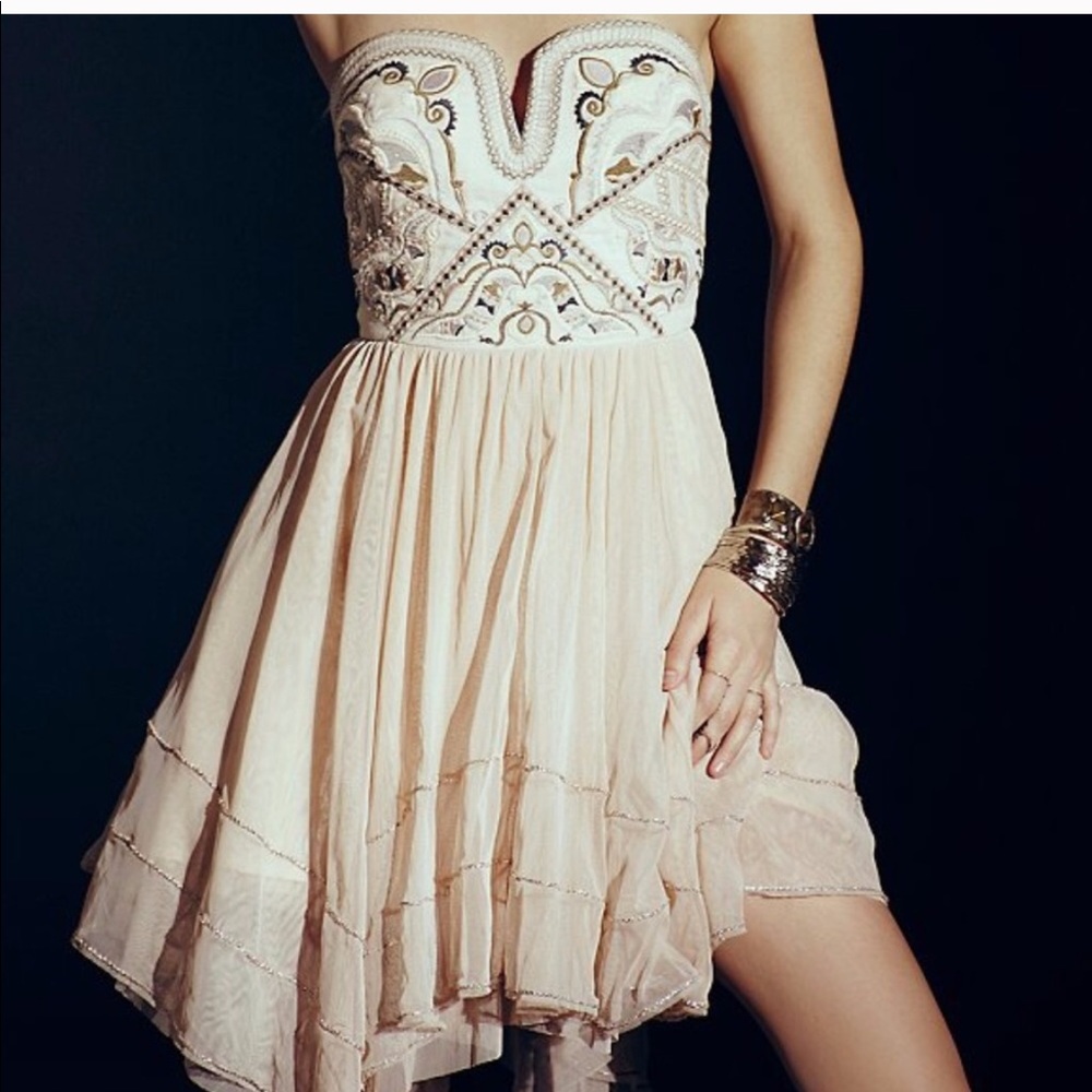 Free People “ballet combo” strapless dress